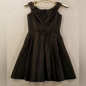 Ralph Lauren LRL Dress 12 Black Evening Cocktail Pockets Lined Off Shoulder